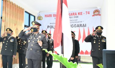 Peringati-Hut-Bhayangkara-ke---74,-Polres-Manggarai-Ikuti-Upacara-Secara-Virtual.