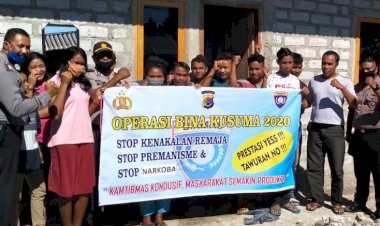 OPS-Bina-Kusuma-Turangga-2020-,-Personel-Polres-Manggarai-Lakukan-Sosialisasi