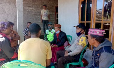 Himbau-Warganya-Pakai-Masker,-TNI-Polri-Bersama-Kepala-Desa-Lakukan-Sambang.