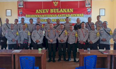 Kasat-Binmas-Polres-Manggarai,-AKP-Gusti-Putu-Saba-Nugraha-pimpin-Anev-Bulanan-Satuan-Binmas-Polres-Manggarai.