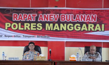 Kapolres-Manggarai-Pimpin-Rapat-Anev-Bulanan-Tingkat-Polres-Manggarai-Tahun-2023