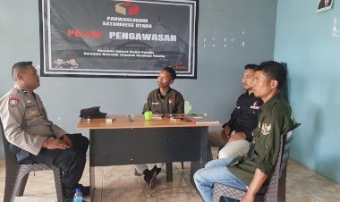 Bhabinkamtibmas-Desa-Nao,-Kecamatan-Satar-Mese-Utara,-Dukung-Koordinasi-Panwascam-dalam-Menjaga-Situasi-Kamtibmas-yang-Kondusif-Jelang-Pemilu-2024