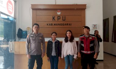 Operasi-Mantap-Brata:-Personil-Polres-Manggarai-lakukan-Pengamanan-Kantor-KPUD-Kabupaten-Manggarai.
