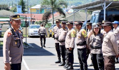 Operasi-Mantap-Brata:-Apel-Persiapan-Personil-Pengamanan-Kampanye-Tahap-IV,-Pemilu-2024-di-Polres-Manggarai