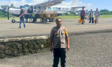 Pengamanan-Pesawat-Penumpang-di-Bandara-Frans-Sales-Lega-Ruteng-Berlangsung-Lancar