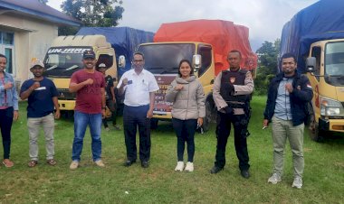 Operasi-Mantap-Brata:-Kapospol-Lelak,-Polres-Manggarai-Kawal-Pergeseran-Logistik-Pemilu-2024-Menuju-Gudang-KPUD-Manggarai