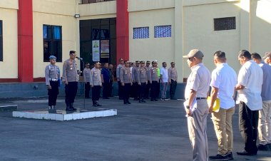Pimpin-Apel-Pagi,-Kapolres-Manggarai-Sampaikan-Arahan-bagi-Seluruh-Personel-Polres-Manggarai