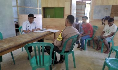 Bhabinkamtibmas-Kecamatan-Cibal-Barat,--Brigpol-Bonaventura-Laba,-Sampaikan-Pesan-Penting-dalam-Sambang-ke-Kantor-Desa-Bere