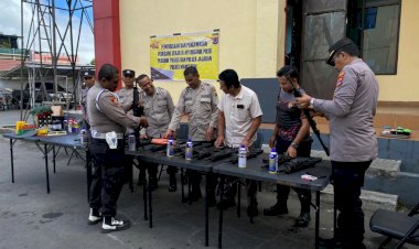 Pemeriksaan-Senjata-Api-Dinas-dan-Pengecekan-Inventaris-di-Polres-Manggarai-Berjalan-Lancar