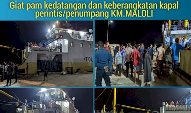 Pengamanan-Kedatangan-Kapal-Penumpang-KM-Maloli-di-Pelabuhan-Laut-Reo-Berjalan-Lancar