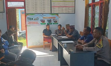 Bhabinkamtibmas-Kecamatan-Ruteng,-AIPDA-Arkadius-M.-Arno-berikan-Himbauan-Kamtibmas-pada--Rapat-LPPD-dan-LKPJ-Tahun-2023-di-Desa-Meler