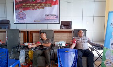 Sambut-Hari-Bhayangkara-ke-78,-Polres-Manggarai-Gelar-Bhakti-Sosial-Donor-Darah