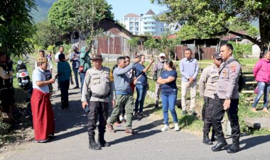 Antisipasi-Gangguan-Kamtibmas,-Polres-Manggarai-Laksanakan-Pengamanan-Konstatering-Tanah