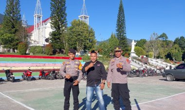 Pengamanan-Ibadah-Mingguan-Umat-Kristiani-di-Wilayah-Hukum-Polres-Manggarai