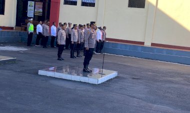 Apel-Mingguan-Polres-Manggarai:-Kapolres-Sampaikan-Arahan-Penting