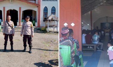 Kapospol-dan-Bhabinkamtibmas-Reok-Barat-laksanakan-Pengamanan-Ibadah-Syukur-Ulang-Tahun-Paroki-St.-Maria-Immaculata-Wae-Kajong-ke-17-Tahun