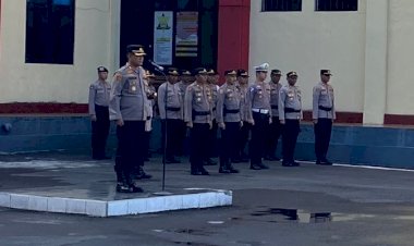 Simak!-Arahan-Kapolres-Manggarai-bagi-Personel-dalam-Apel-Mingguan
