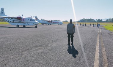 KP3-Udara-:-Pengamanan-Bandara-Frans-Sales-Lega-Ruteng-berlangsung-lancar.