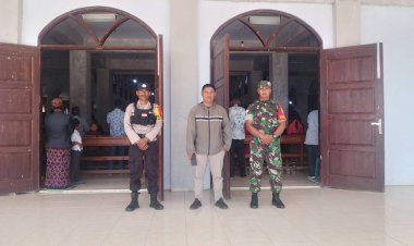 Polsek-Satar-Mese-gelar-Pengamanan-Misa-Syukur-Pater-Damianus-Wagur-SVD-ke-25-di-Desa-Todo,-Satarmese-Utara