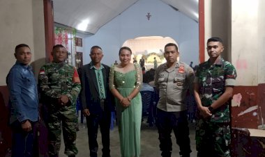 Bhabinkamtibmas-melaksanakan-Patroli-dan-Pengamanan-Acara-Syukuran-Pernikahan-di-Aula-Paroki-Kristus-Raja-Pagal,Kabupaten-Manggarai