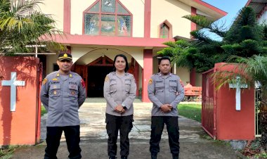 Polres-Manggarai-Gelar-Personil-Pengamanan-Ibadah-Minggu-di-Kota-Ruteng