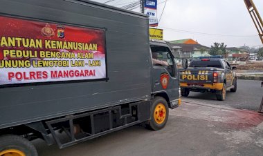 Polres-Manggarai-Salurkan-Bantuan-Sosial-Kemanusiaan-untuk-Korban-Erupsi-Gunung-Lewotobi-di-Flores-Timur