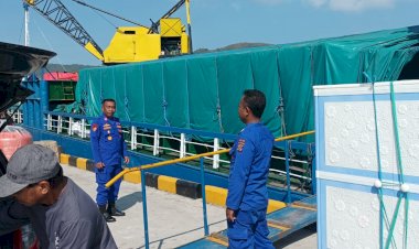 Pol-Airud-Polres-Manggarai-Lakukan-Pengamanan-di-Pelabuhan-Reo-Kedindi