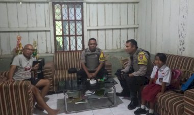 Patroli-dan-Sambang-Bhabinkamtibmas,-Sampaikan-Himbauan-Kamtibmas-di-Desa-Lentang