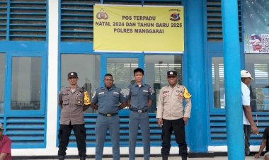 Pengamanan-di-Pos-Terpadu-Pelabuhan-Laut-Reo-dalam-Rangka-Ops.-Lilin-Turangga-2024-Berjalan-Lancar