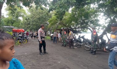 Kapospol-Satar-Mese-Barat-dan-Tim-Gabungan-Amankan-Perayaan-Tahun-Baru-di-Pantai-Waemaras