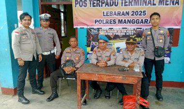 Polres-Manggarai-Gelar-Personel-Pos-Pengamanan-dan-Pos-Pelayanan-Operasi-Ketupat-2025