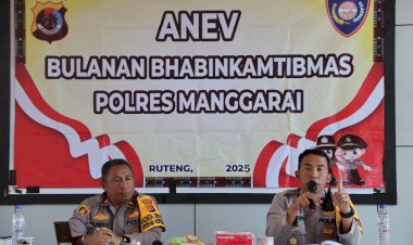 Wakapolres-Manggarai-Pimpin-Anev-Bulanan-Bhabinkamtibmas,-Tekankan-Disiplin-dan-Profesionalisme