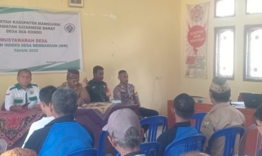 Bhabinkamtibmas-Satarmese-Barat-Hadiri-Musdes-Penetapan-Idm-Desa-Beakondo