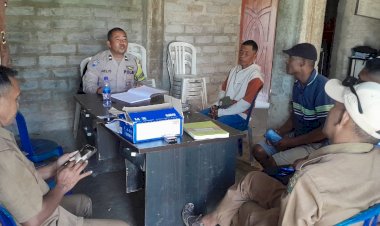 Bhabinkamtibmas-Rahong-utara-sambangi-kantor-desa-golo-langkok,-sampaikan-himbauan-kamtibmas-dan-cegah-tppo