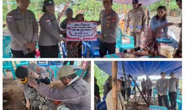KAPOLRES-MANGGARAI-SERAHKAN-BANTUAN-PEMBANGUNAN-RUMAH-LAYAK-HUNI-DARI-KAPOLDA-NTT