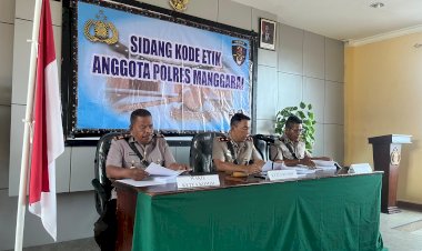 POLRES-MANGGARAI-GELAR-SIDANG-KODE-ETIK-,EMPAT-PERSONEL--POLRES-MANGGARAI-DIJATUHI-SANKSI-ETIKA-DAN-ADMINISTRATIF-.