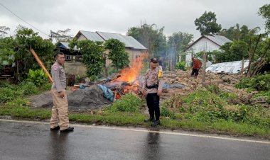 Bhabinkamtibmas-Kecamatan-Ruteng-Lakukan-Pengamanan-Aksi-Saling-Klaim-Tanah-di-Desa-Rai
