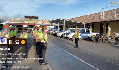 Kasat-Lantas-Polres-Manggarai-Pimpin-Apel-Pagi-Sat-Lantas