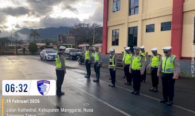 Kasat-Lantas-Pimpin-Apel-Pagi-Sat-Lantas-Polres-Manggarai