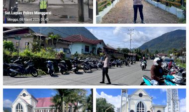 Minggu-Kasih,-Polres-Manggarai-Gelar-Pengamanan-Humanis-Ibadah-Mingguan-di-Sejumlah-Gereja