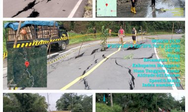 Respon-Cepat-Polsek-Cibal-dan-Polsek-Reo-Bersinergi-Atasi-Tanah-Longsor-dan-Jalan-Retak-di-Jalur-Ruteng–Reo