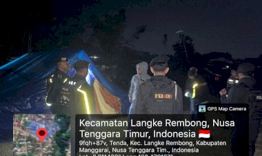 Patroli-Malam-Sat-Samapta-Polres-Manggarai-Pastikan-Warga-Terdampak-Gempa-Tetap-Aman