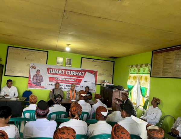 JUMAT CURHAT: WARGA DESA CUMBI UCAPKAN TERIMA KASIH ATAS PENEMPATAN BHABINKAMTIBMAS DI WILAYAH DESA CUMBI
