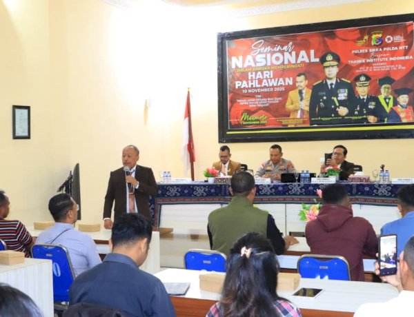 Seminar Nasional Peringati Hari Pahlawan 2025, Kapolres Sikka Terima Penghargaan “Best Inspiring and Visionary” dari Indonesia Visionary Leader