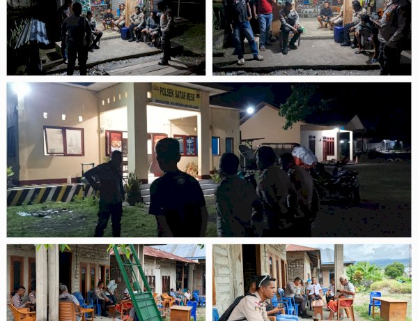Polsek satar mese polres manggarai lakukan patroli dialogis  pastikan sitkamtibmas  pasca aksi saling serang antar warga  hiliintir   Kec. Satar  Mese  Barat  Kondusif .