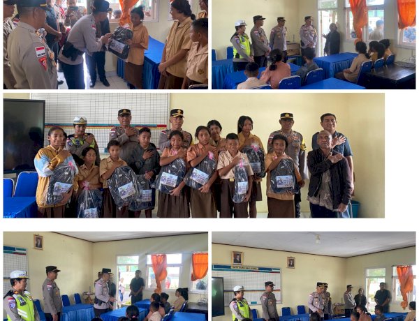 Wujud Kepedulian Inklusif, Kapolres Manggarai Polda NTT Salurkan Bantuan Pendidikan bagi Siswa SLBN Tenda Ruteng