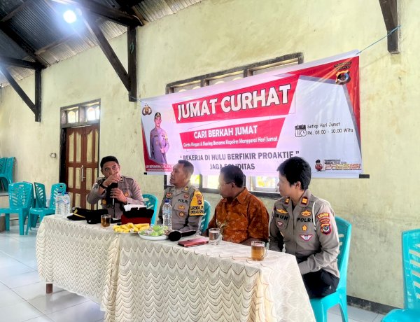 Polres Manggarai Polda NTT Komitmen Serap Inspirasi dan Aspirasi Masyarakat Melalui Giat Jumat Curhat
