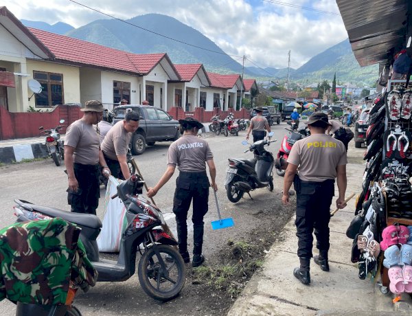 Dukung Program Presiden ASRI, Sat Samapta Polres Manggarai Polda NTT, Gelar Bhakti Sosial di Jalan Bhayangkara