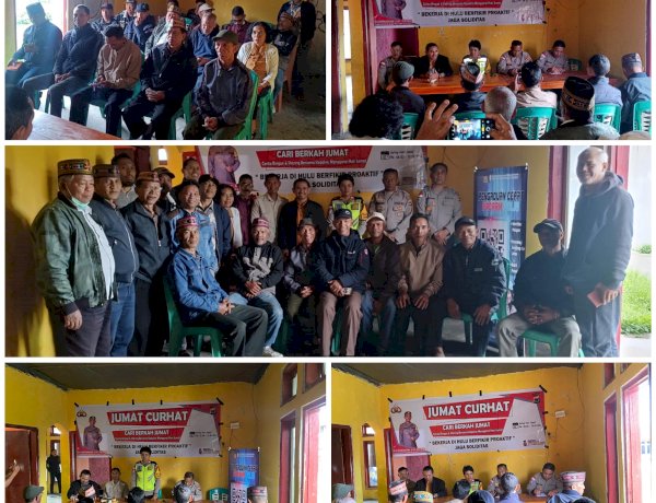 POLRES MANGGARAI  POLDA NTT, SERAP ASPIRASI WARGA SATAR TACIK LEWAT JUMAT CURHAT: “BEKERJA DI HULU, BERFIKIR PRO AKTIF”