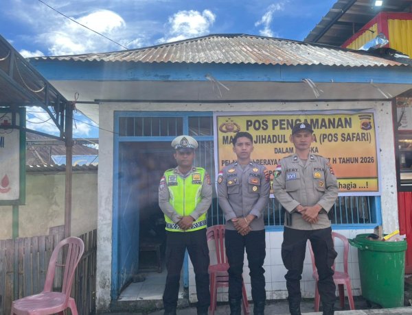 Wujud Nyata Kehadiran Polri, Polres Manggarai Dirikan Pos Pengamanan Terpadu Jelang Idul Fitri